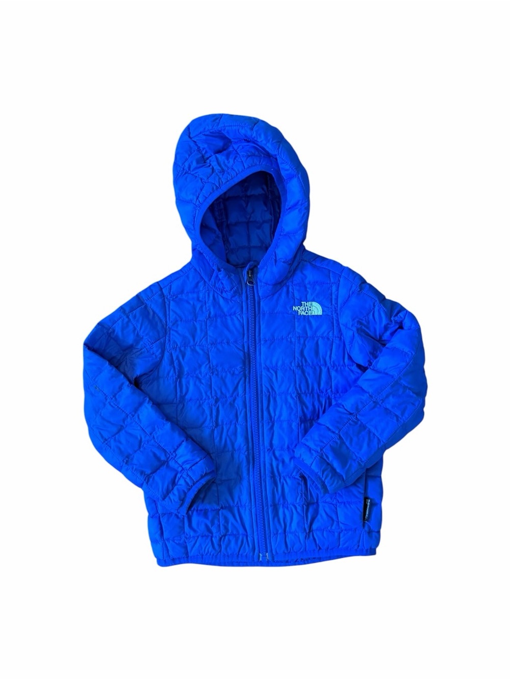 The North Face Toddler ThermoBall Hooded Jacket 4T Bright Blue EUC